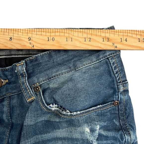 Maison Scotch L'Adorable Distressed Sky Boyfriend Jeans Indigo Women's 25 - Picture 10 of 14